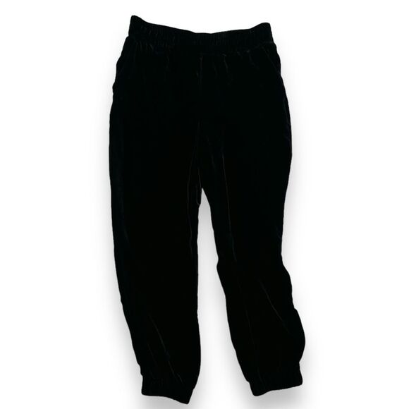 Banana Republic Velvety Black Velvet Elastic Waist Flowy Jogger Pants‎ Sz Sm NWT - Picture 3 of 11
